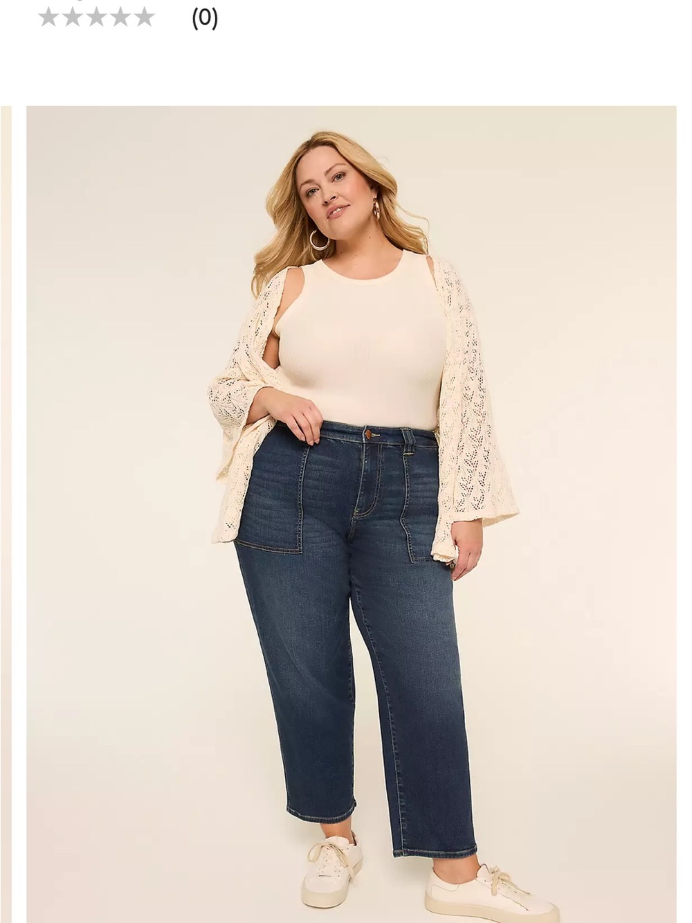 Lane Bryant Dark Blue Cropped High-Rise Jeans